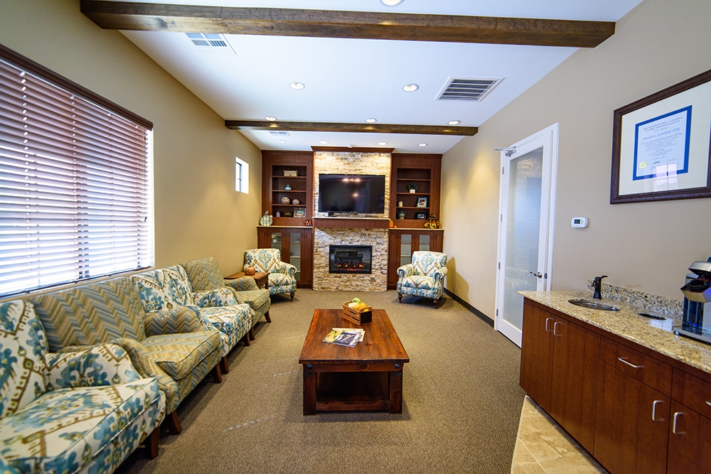 The welcoming waiting room at our Copperas Cove dental office, designed for patient comfort.