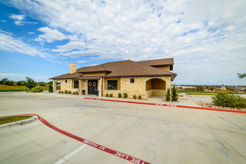 Another perspective of our Copperas Cove dental office exterior, featuring a well-maintained facade.